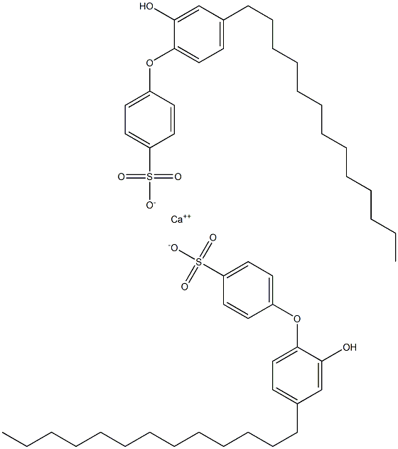 Bis(2'-hydroxy-4'-tridecyl[oxybisbenzene]-4-sulfonic acid)calcium salt Struktur