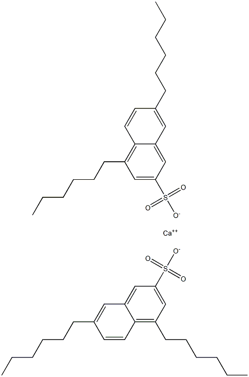 Bis(4,7-dihexyl-2-naphthalenesulfonic acid)calcium salt Struktur