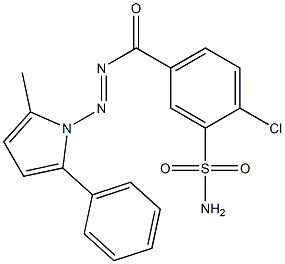 N-[2-Methyl-5-phenylpyrrolizino]-4-chloro-3-sulfamoylbenzamide Struktur