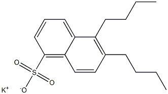 5,6-Dibutyl-1-naphthalenesulfonic acid potassium salt Struktur