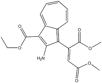 (2Z)-2-[(2-Amino-3-ethoxycarbonylazulen)-1-yl]-2-butenedioic acid dimethyl ester Struktur