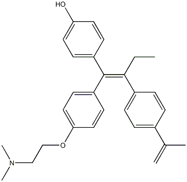 4-[(Z)-2-[4-(1-Methylethenyl)phenyl]1-[4-(2-dimethylaminoethoxy)phenyl]-1-butenyl]phenol Struktur