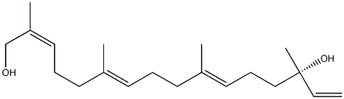 (2Z,6E,10E,14S)-2,6,10,14-Tetramethyl-2,6,10,15-hexadecatetrene-1,14-diol Struktur