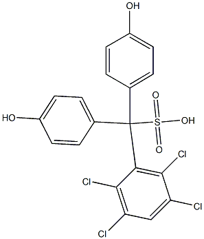 (2,3,5,6-Tetrachlorophenyl)bis(4-hydroxyphenyl)methanesulfonic acid Struktur