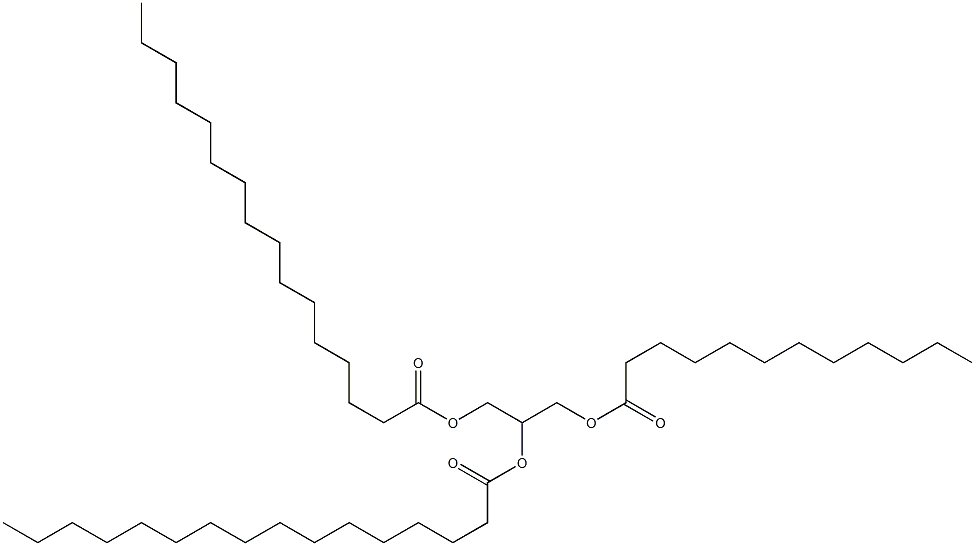 (-)-1-O-Lauroyl-2-O,3-O-dipalmitoyl-D-glycerol Struktur