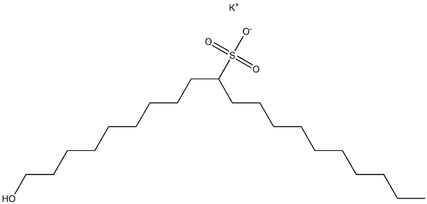 1-Hydroxyicosane-10-sulfonic acid potassium salt Struktur