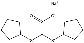 Bis(cyclopentylthio)acetic acid sodium salt Struktur