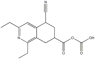 5,6,7,8-Tetrahydro-5-cyanoisoquinoline-7,7-dicarboxylic acid diethyl ester Struktur