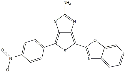 4-(Benzoxazol-2-yl)-6-(4-nitrophenyl)-1,5-dithia-3-azapentalen-2-amine Struktur