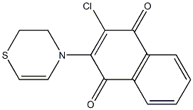 2-[[3,4-Dihydro-2H-1,4-thiazin]-4-yl]-3-chloro-1,4-naphthoquinone Struktur