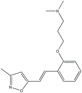 3-Methyl-5-[2-[2-(3-dimethylaminopropoxy)phenyl]ethenyl]isoxazole Struktur