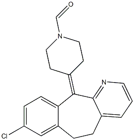 5,6-Dihydro-11-(1-formyl-4-piperidinylidene)-8-chloro-11H-benzo[5,6]cyclohepta[1,2-b]pyridine Struktur