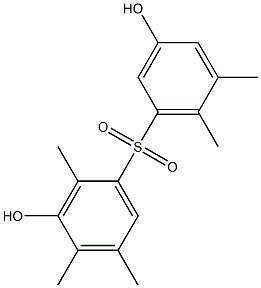 3,3'-Dihydroxy-2,4,5,5',6'-pentamethyl[sulfonylbisbenzene] Struktur