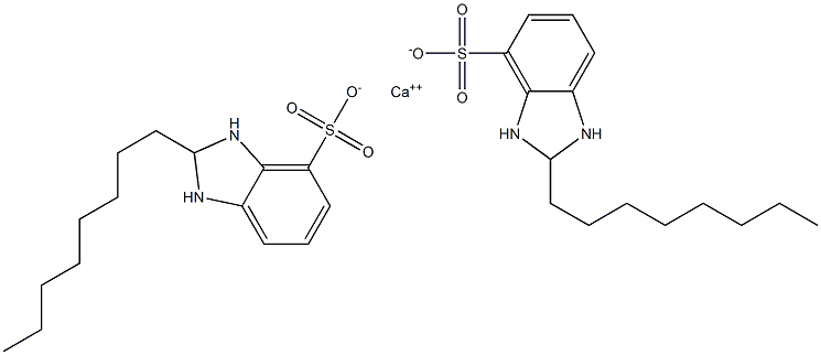 Bis(2,3-dihydro-2-octyl-1H-benzimidazole-4-sulfonic acid)calcium salt Struktur