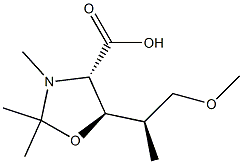 (4S,5R)-2,2,3-Trimethyl-5-[(1R)-2-methoxy-1-methylethyl]-4-oxazolidinecarboxylic acid Struktur