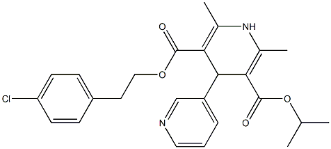 1,4-Dihydro-2,6-dimethyl-4-(3-pyridyl)pyridine-3,5-dicarboxylic acid 3-isopropyl 5-(4-chlorophenethyl) ester Struktur