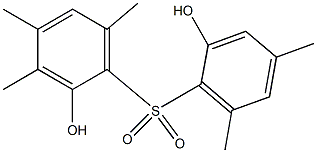 2,2'-Dihydroxy-3,4,4',6,6'-pentamethyl[sulfonylbisbenzene] Struktur