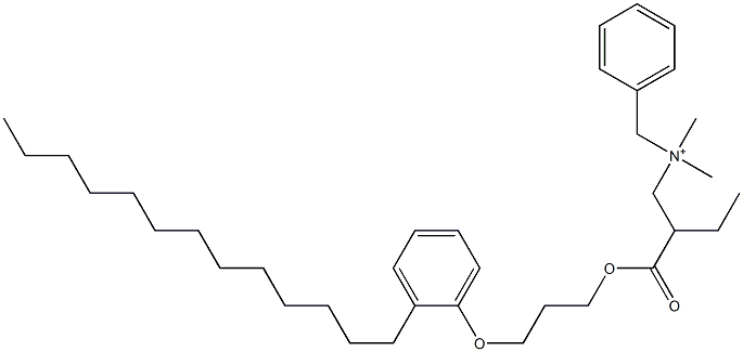 N,N-Dimethyl-N-benzyl-N-[2-[[3-(2-tridecylphenyloxy)propyl]oxycarbonyl]butyl]aminium Struktur