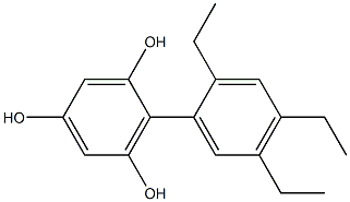 2-(2,4,5-Triethylphenyl)benzene-1,3,5-triol Struktur