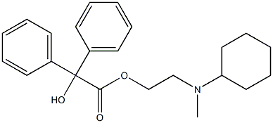 Benzilic acid 2-(cyclohexylmethylamino)ethyl ester Struktur