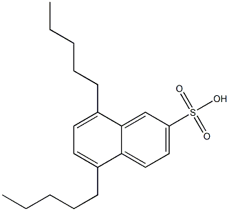 5,8-Dipentyl-2-naphthalenesulfonic acid Struktur