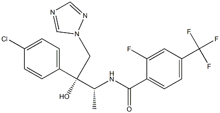 N-[(1R,2R)-2-(4-Chlorophenyl)-2-hydroxy-1-methyl-3-(1H-1,2,4-triazol-1-yl)propyl]-2-fluoro-4-(trifluoromethyl)benzamide Struktur