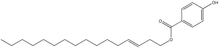 4-Hydroxybenzoic acid 3-hexadecenyl ester Struktur