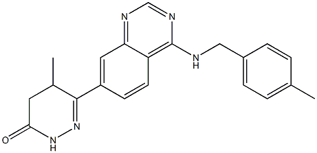 4,5-Dihydro-5-methyl-6-[4-(4-methylbenzylamino)quinazolin-7-yl]pyridazin-3(2H)-one Struktur