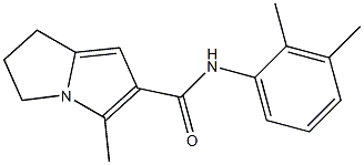 6,7-Dihydro-3-methyl-N-(2,3-dimethylphenyl)-5H-pyrrolizine-2-carboxamide Struktur