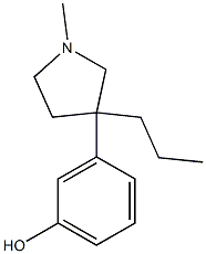 (+)-3-(1-Methyl-3-propyl-3-pyrrolidinyl)phenol Struktur