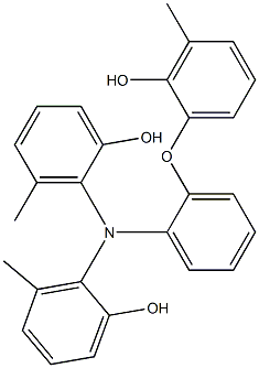 N,N-Bis(2-hydroxy-6-methylphenyl)-2-(2-hydroxy-3-methylphenoxy)benzenamine Struktur