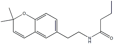 N-[2-(2,2-Dimethyl-2H-1-benzopyran-6-yl)ethyl]butanamide Struktur