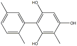 2-Methyl-4-(2,5-dimethylphenyl)benzene-1,3,5-triol Struktur