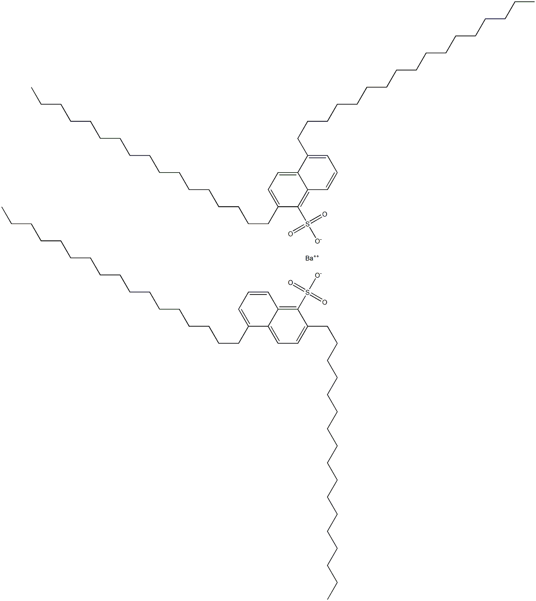 Bis(2,5-diheptadecyl-1-naphthalenesulfonic acid)barium salt Struktur