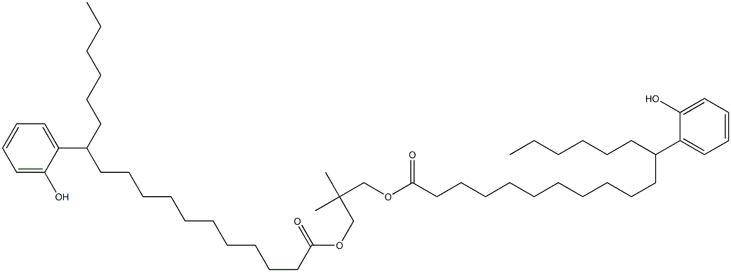 Bis[12-(2-hydroxyphenyl)stearic acid]2,2-dimethylpropane-1,3-diyl ester Struktur