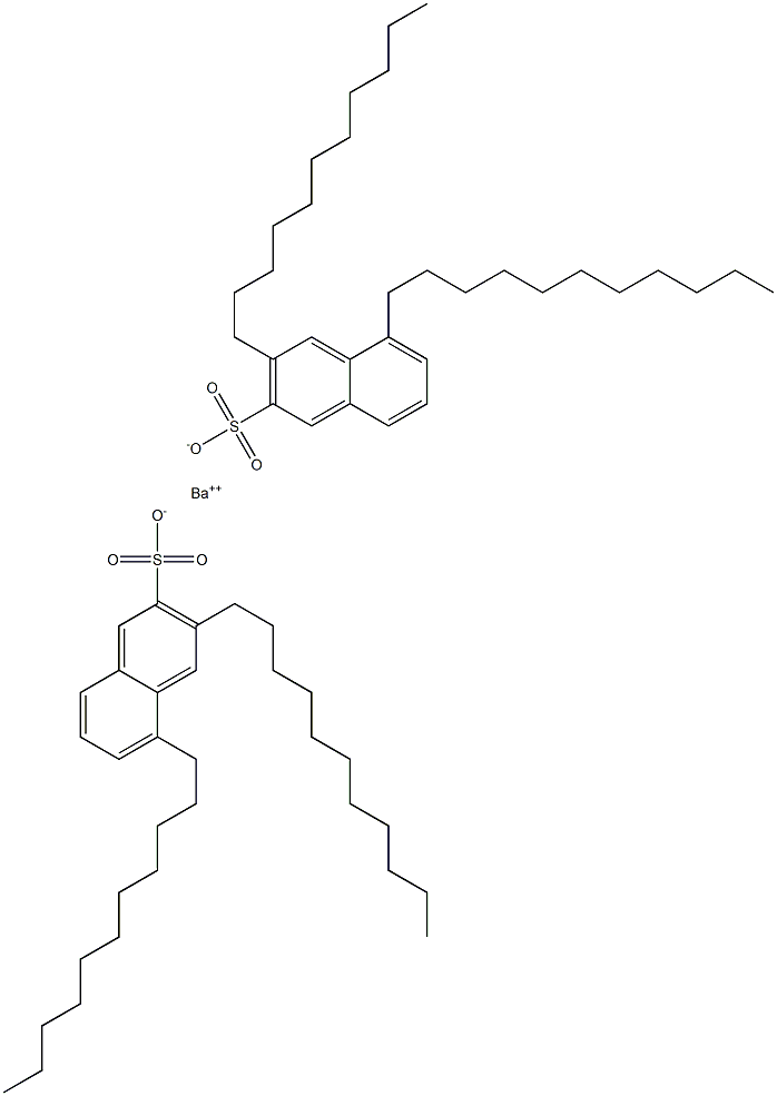 Bis(3,5-diundecyl-2-naphthalenesulfonic acid)barium salt Struktur