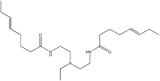 N,N'-[Ethyliminobis(2,1-ethanediyl)]bis(5-octenamide) Struktur