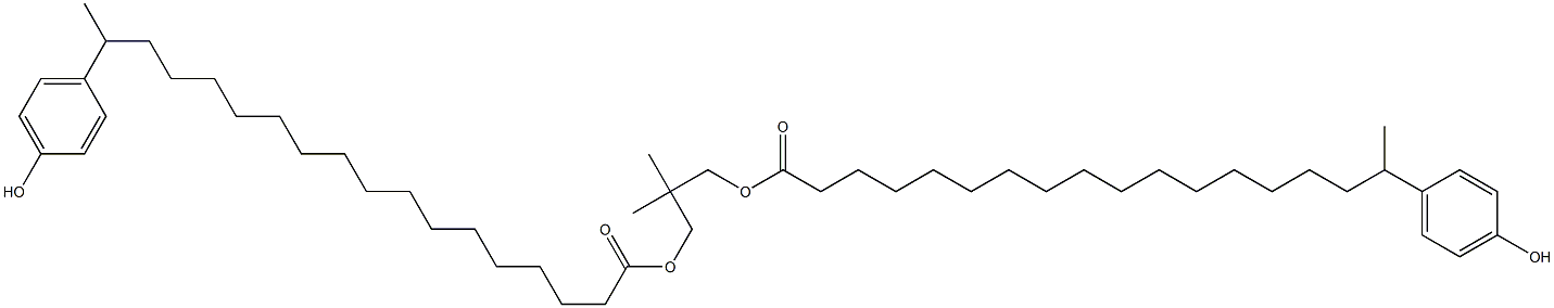 Bis[17-(4-hydroxyphenyl)stearic acid]2,2-dimethylpropane-1,3-diyl ester Struktur