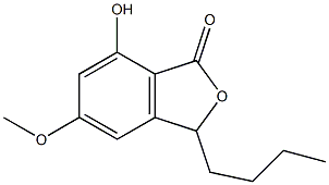 3-Butyl-5-methoxy-7-hydroxyphthalide Struktur