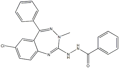 N'-(3-Methyl-7-chloro-5-phenyl-3H-1,3,4-benzotriazepin-2-yl)benzhydrazide Struktur