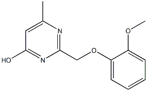 6-Methyl-2-(2-methoxyphenoxymethyl)-4-pyrimidinol Struktur