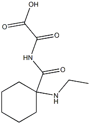 2-[[[1-[Ethylamino]cyclohexyl]carbonyl]amino]-2-oxoacetic acid Struktur