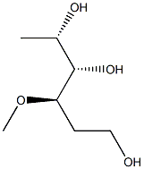 3-O-Methyl-2,6-dideoxy-L-ribo-hexose Struktur