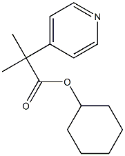 2-Methyl-2-(4-pyridinyl)propionic acid cyclohexyl ester Struktur