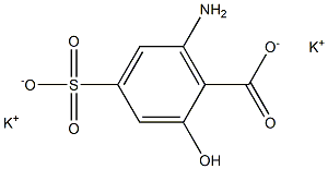 6-Amino-4-sulfosalicylic acid dipotassium salt Struktur