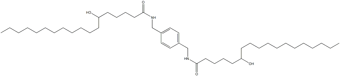 N,N'-(1,4-Phenylenebismethylene)bis(6-hydroxystearamide) Struktur