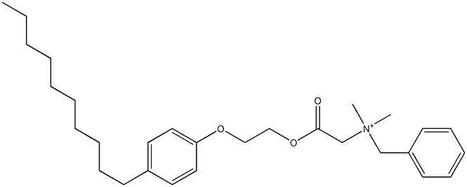 N,N-Dimethyl-N-benzyl-N-[[[2-(4-decylphenyloxy)ethyl]oxycarbonyl]methyl]aminium Struktur