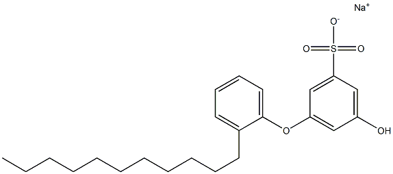 5-Hydroxy-2'-undecyl[oxybisbenzene]-3-sulfonic acid sodium salt Struktur