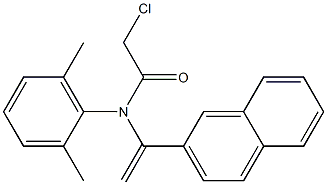 N-[1-(2-Naphtyl)vinyl]-N-(2,6-dimethylphenyl)-2-chloroacetamide Struktur