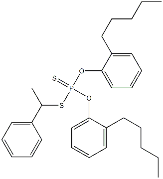 Dithiophosphoric acid O,O-bis(2-pentylphenyl)S-(1-phenylethyl) ester Struktur